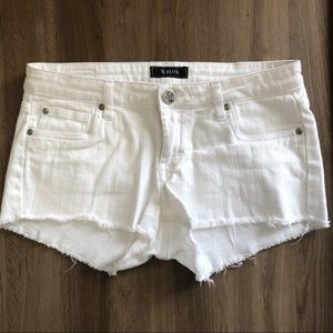 STS Blue white denim jean shorts